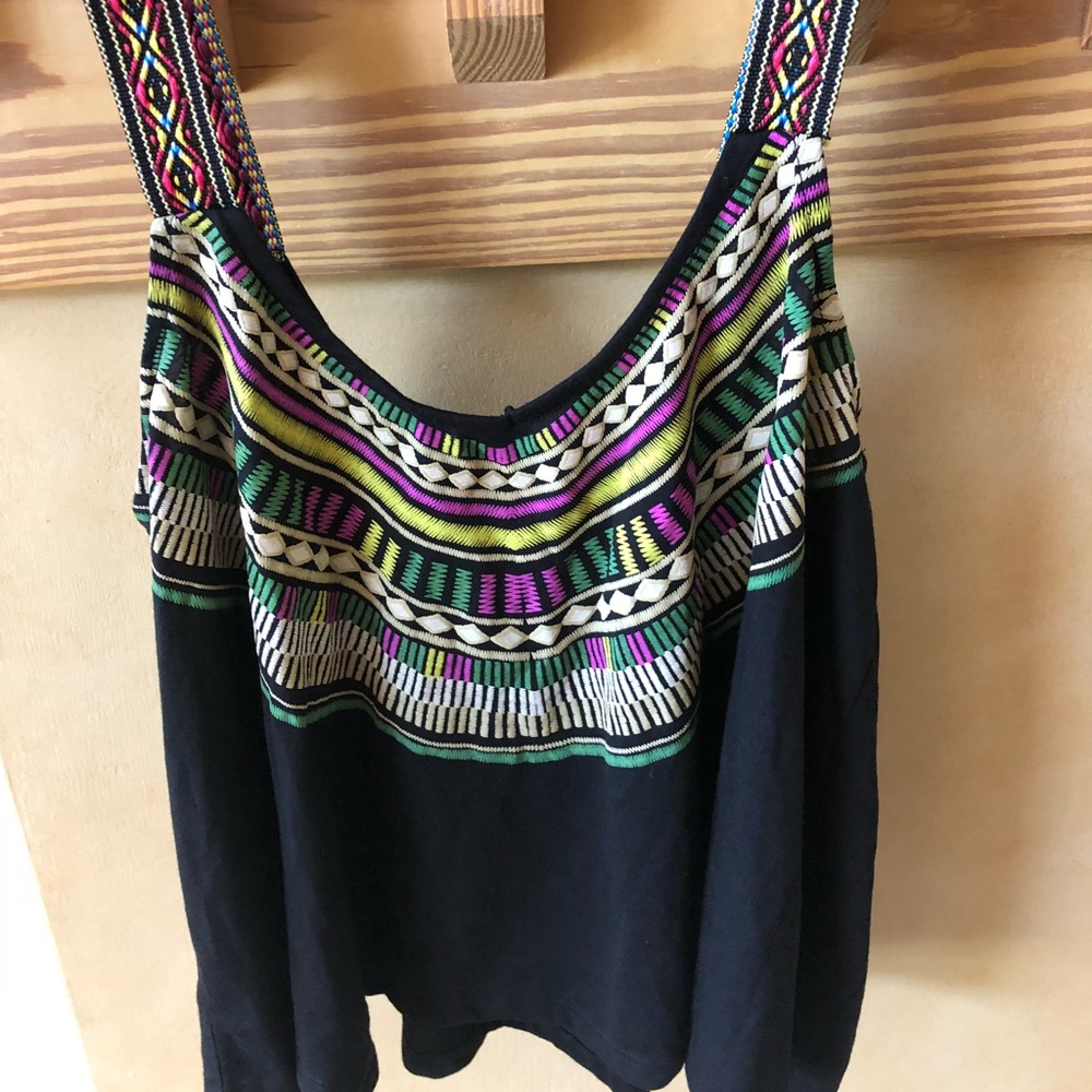 Almost Famous Aztec Crop Tank Top